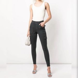 SPANX Stretch Twill Ankle Cargo Pants - 20311R - Washed Black